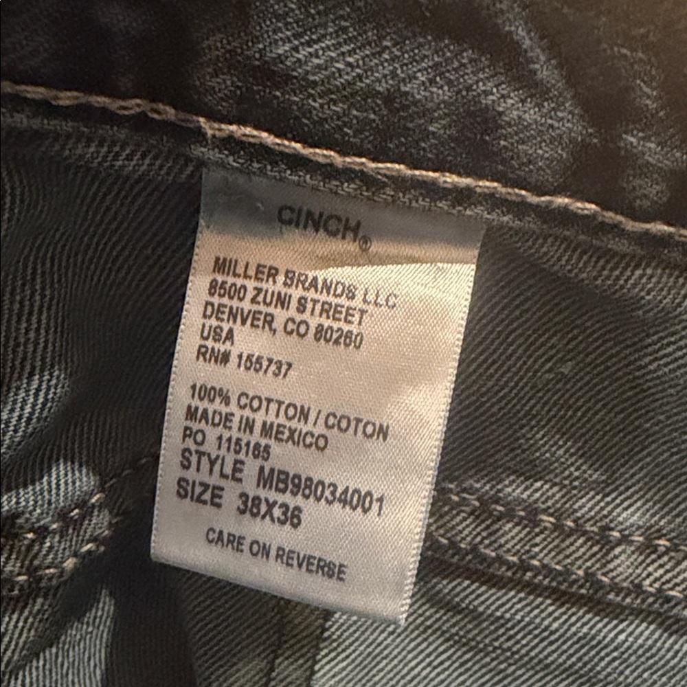 Cinch Men's Dark Blue Relaxed Jeans 38x36